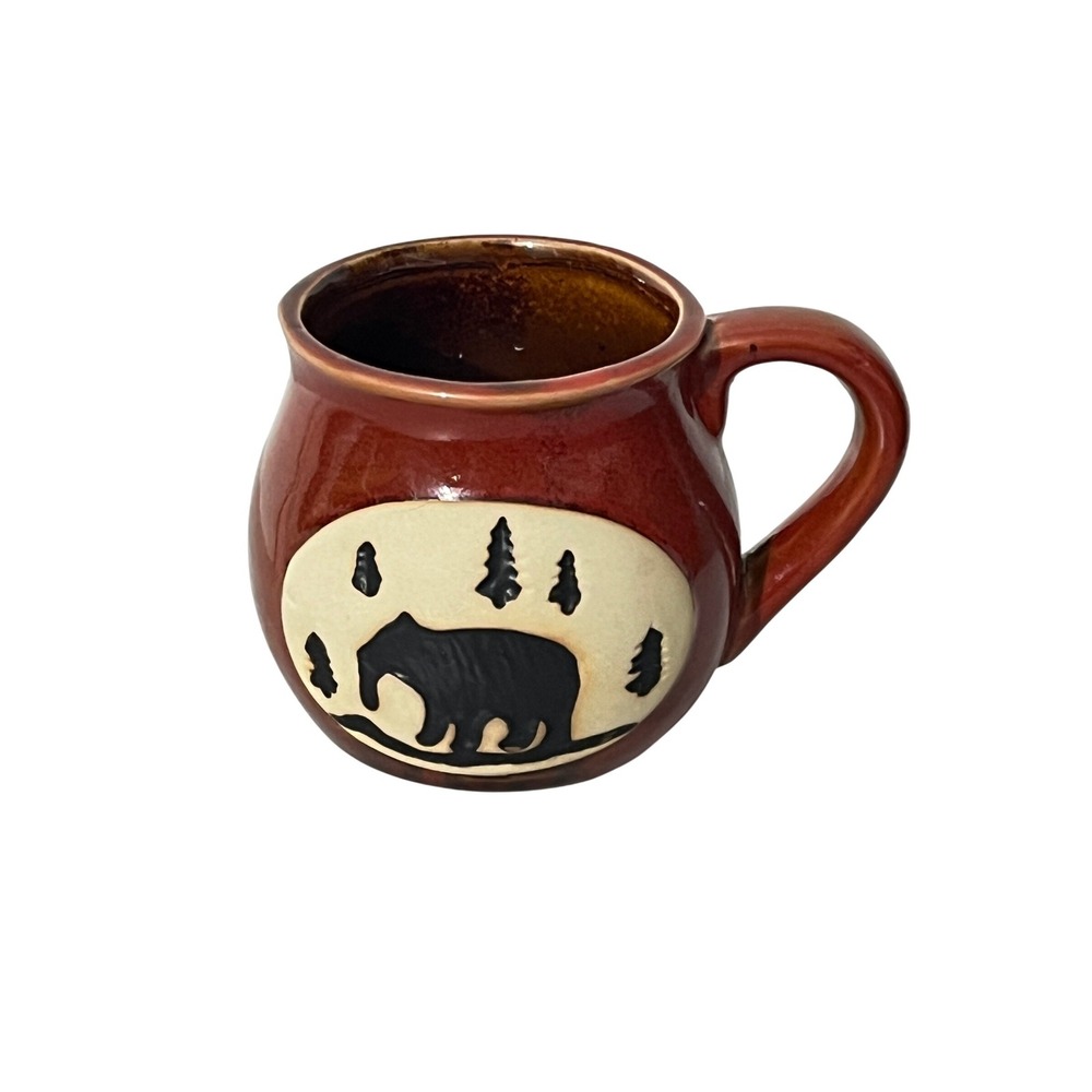 Distinctive Designs Bear Coffee Mug  Brown Ceramic Rustic‎ Cabin Lodge